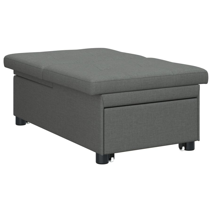 3-in-1 Sofa Bed - Uittrekbaar Ontwerp, Donkergrijze Stof