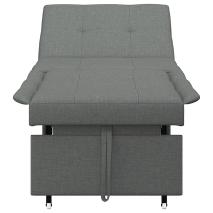 3-in-1 Sofa Bed - Uittrekbaar Ontwerp, Donkergrijze Stof