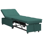 Extendable Sofa Bed Dark Green 194 x 50 x 82 cm Fabric