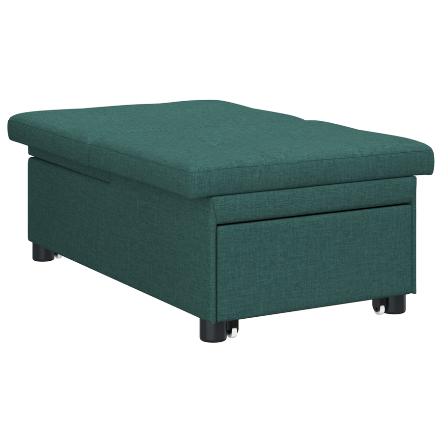 3-in-1 Sofa Bed - Uittrekbaar ontwerp in donkergroene stof