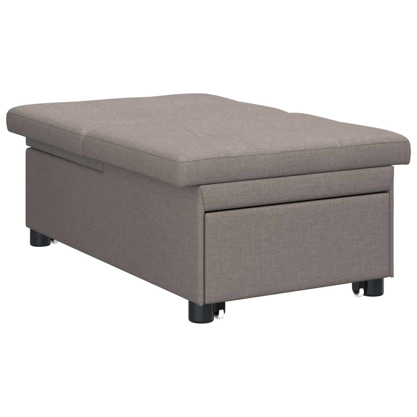 Sofa Bed 3-in-1 Uittrekbare Ontwerp in Taupe Stof