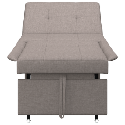 Sofa Bed 3-in-1 Uittrekbare Ontwerp in Taupe Stof