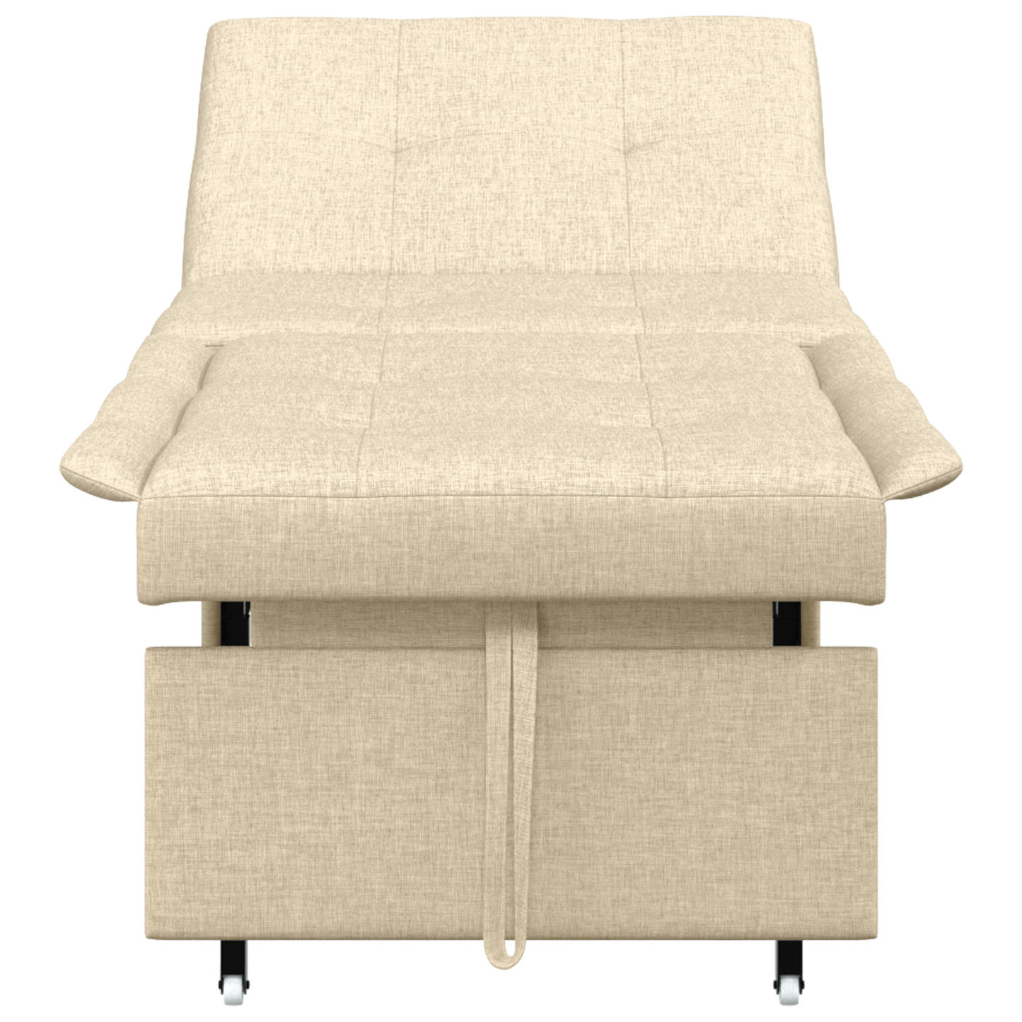 Sofa Bed 3-in-1 Uittrekbaar Ontwerp in Crème Stof