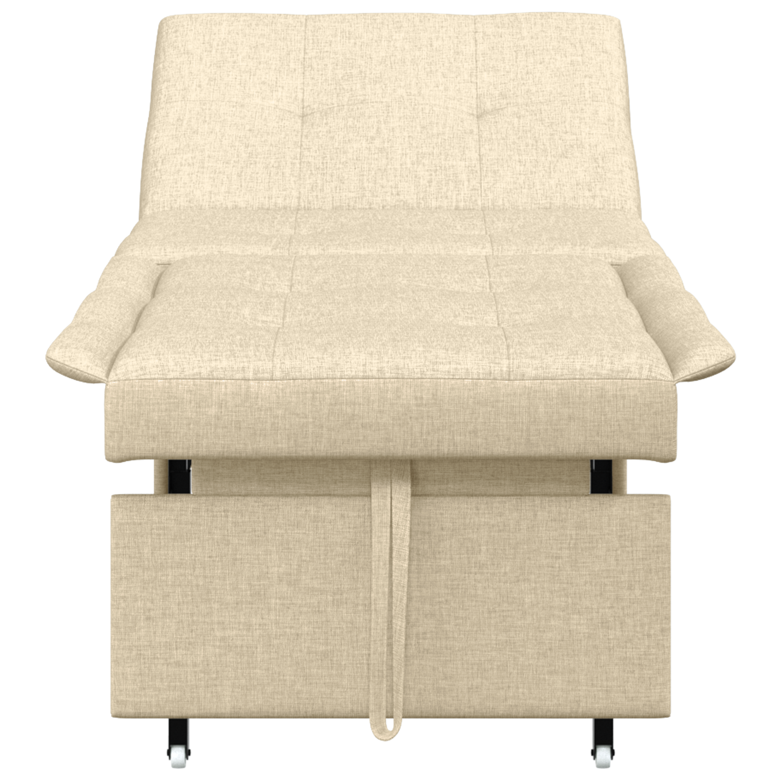 Sofa Bed 3-in-1 Uittrekbaar Ontwerp in Crème Stof