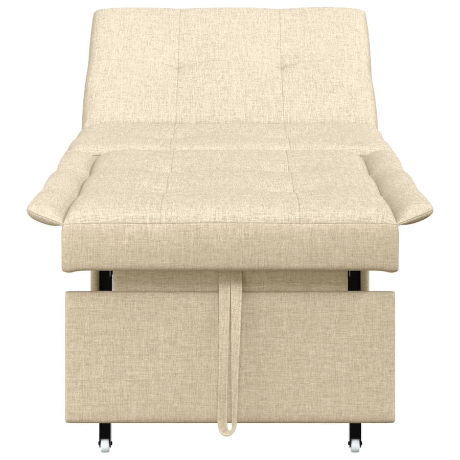 Sofa Bed 3-in-1 Uittrekbaar Ontwerp in Crème Stof