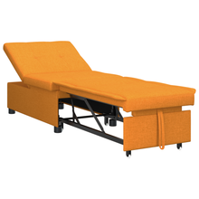 Sofa Bed 3-in-1 Uittrekbaar Ontwerp in Donkergeel Stof