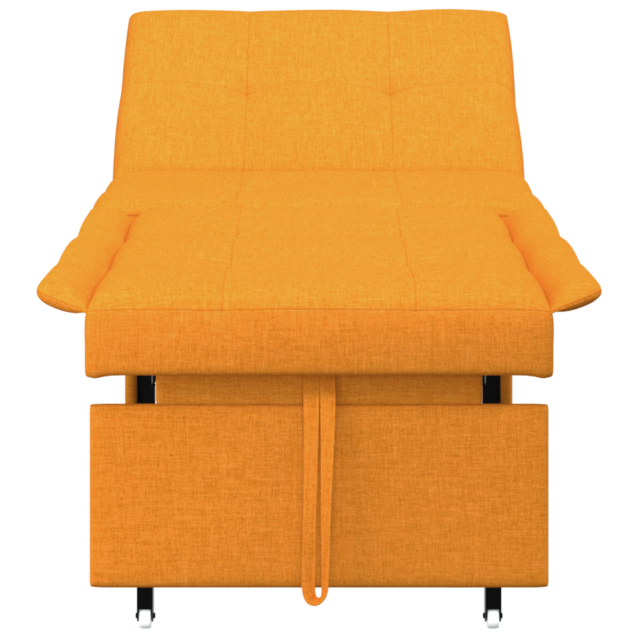 Sofa Bed 3-in-1 Uittrekbaar Ontwerp in Donkergeel Stof