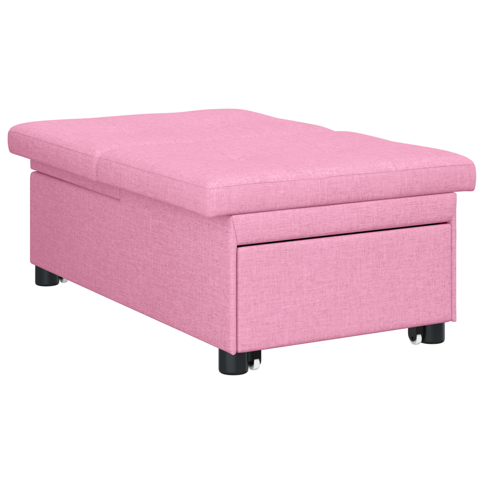 3-in-1 Sofa Bed in Roze Stof