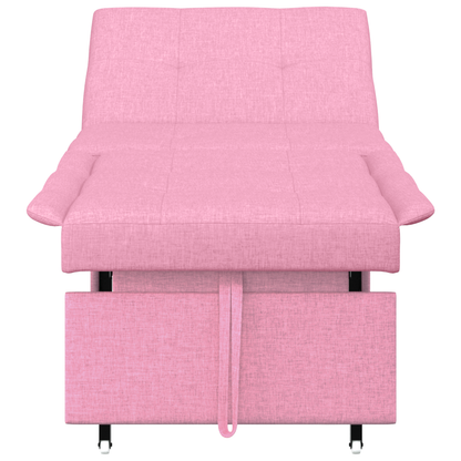 3-in-1 Sofa Bed in Roze Stof