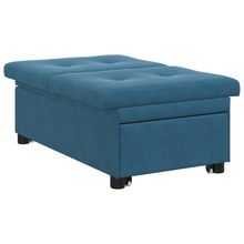 3-in-1 Uittrekbaar Sofabed Blauw Fluweel