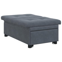 3-in-1 Sofa Bed Uittrekbaar Donkergrijs Velvet