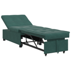 Slaapbank donkergroen fluweel 194x67x82 cm