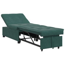 3-in-1 Sofa Bed Uittrekbaar Donkergroen Fluweel