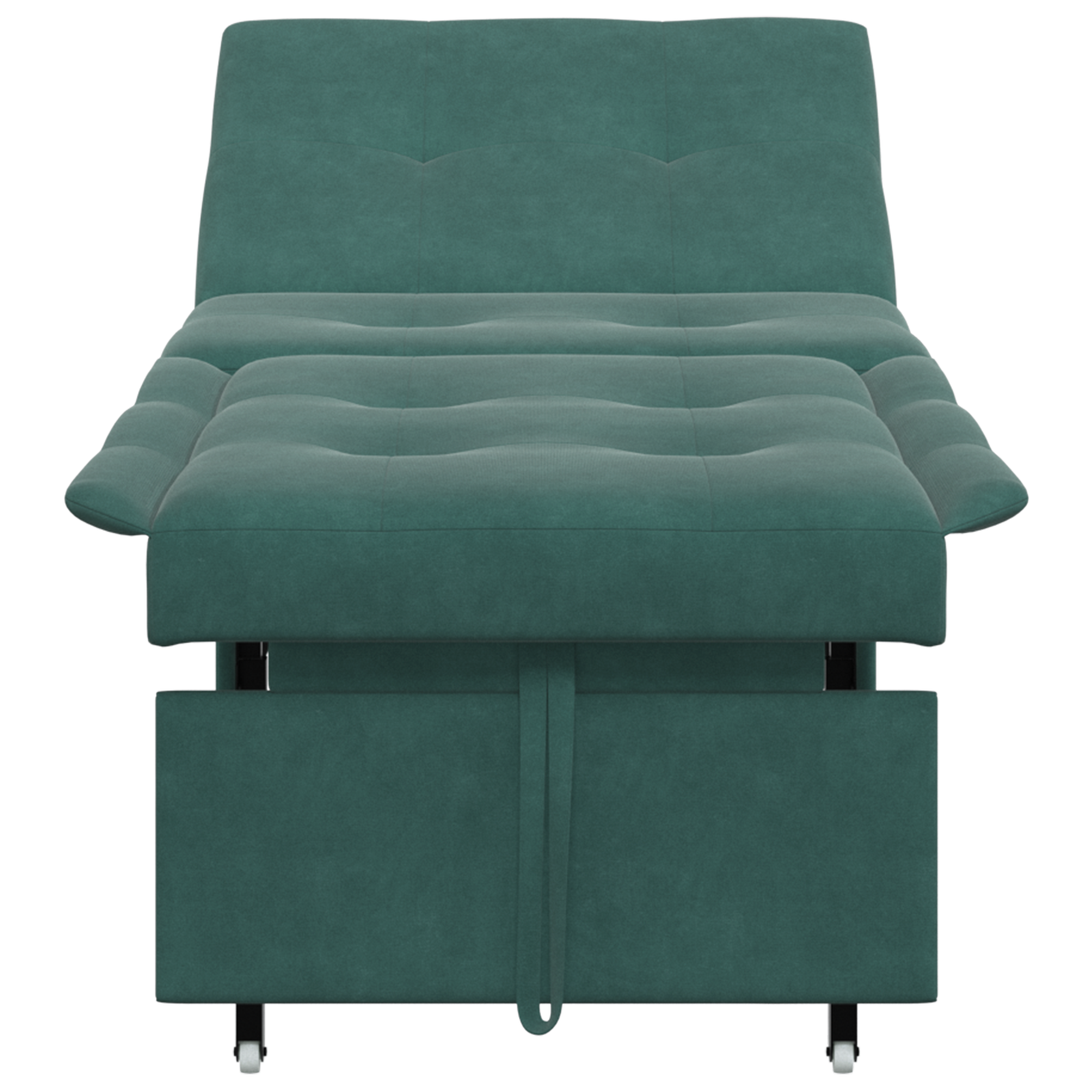 3-in-1 Sofa Bed Uittrekbaar Donkergroen Fluweel