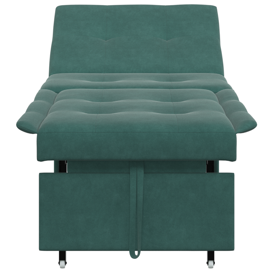 3-in-1 Sofa Bed Uittrekbaar Donkergroen Fluweel