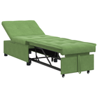 Slaapbank lichtgroen fluweel 194x67x82 cm