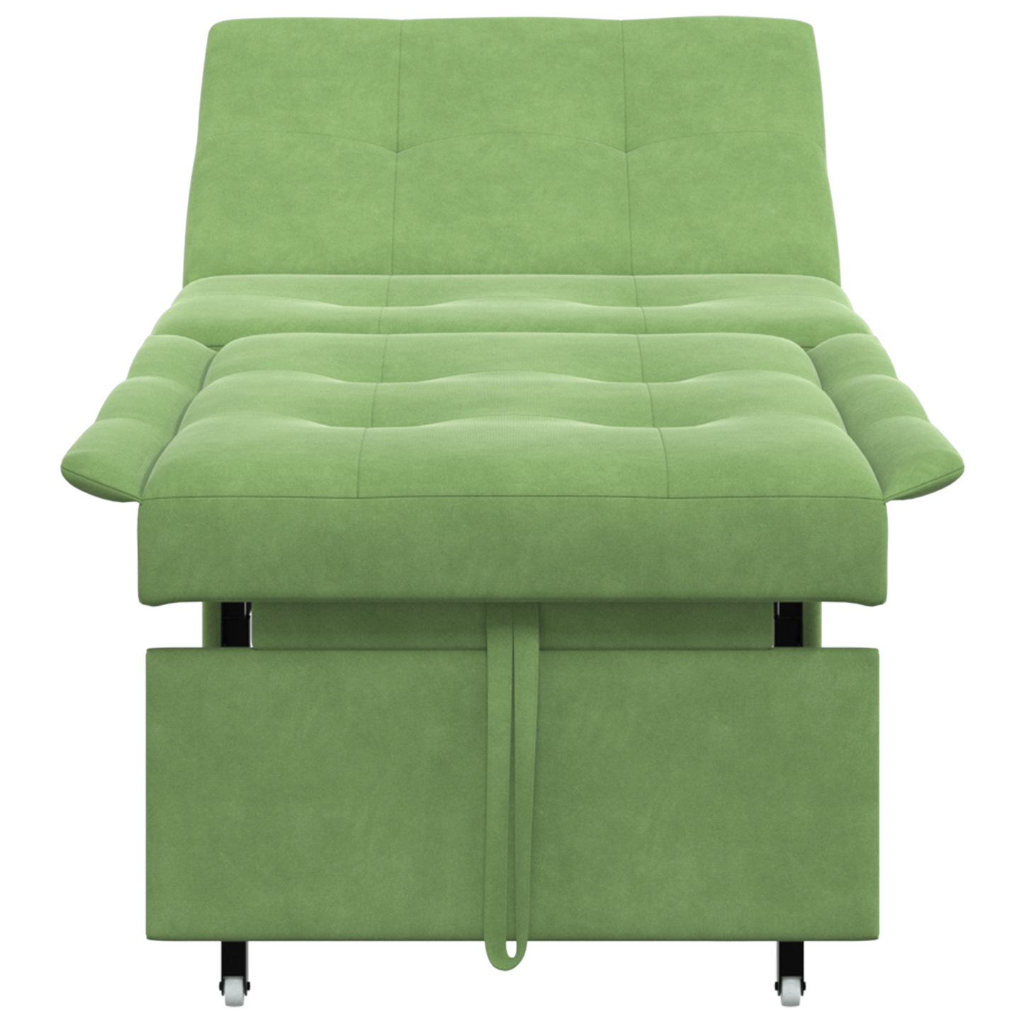 3-in-1 Sofa Bed Uitklapbaar Lichtgroen Velours