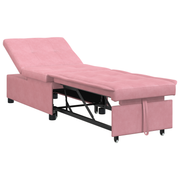 Slaapbank roze 194x67x82 cm fluweel