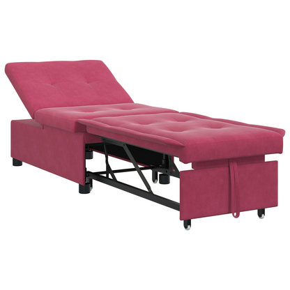 3-in-1 Ligbed Bordeauxrood Fluweel