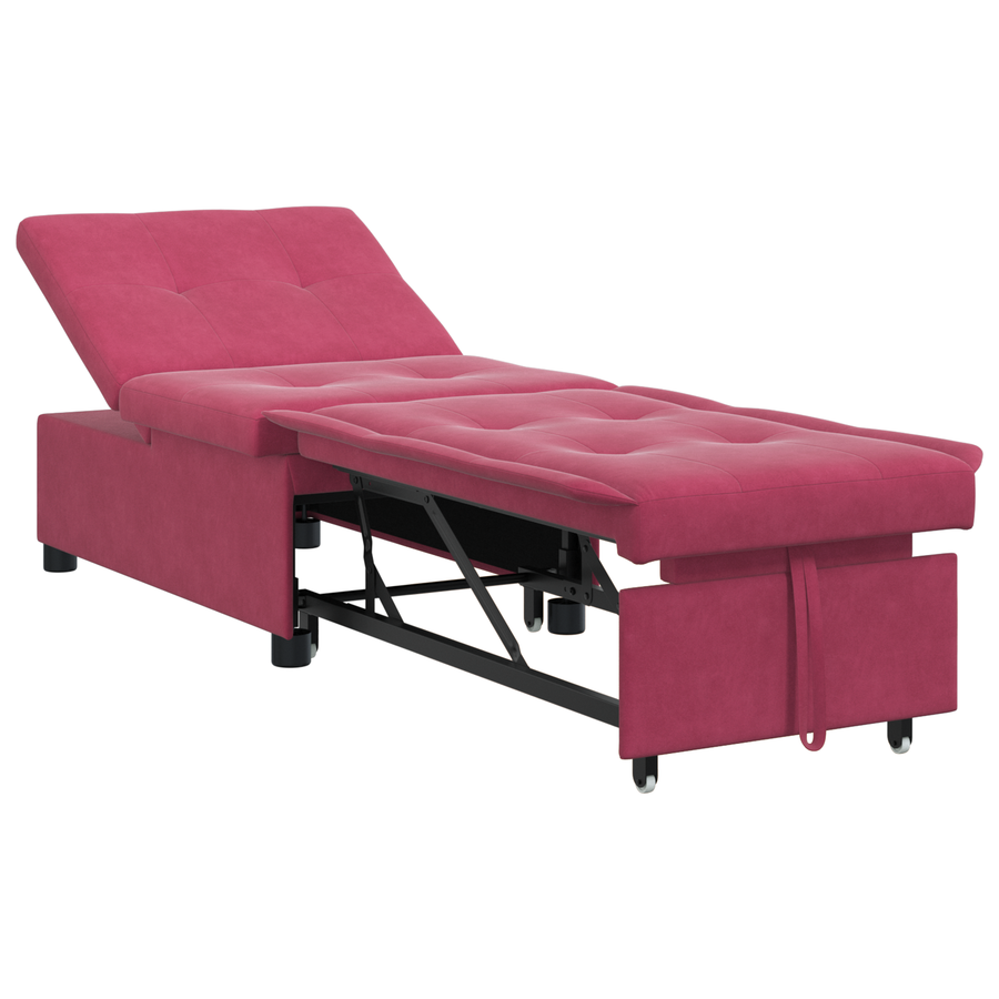 3-in-1 Ligbed Bordeauxrood Fluweel