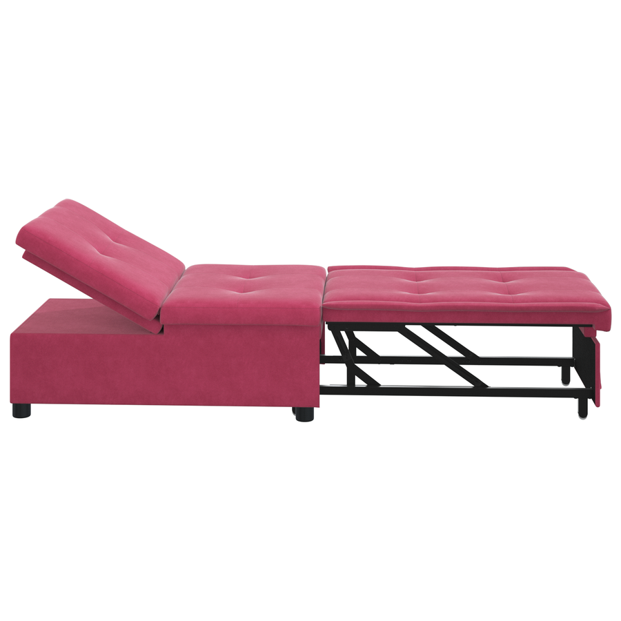 3-in-1 Ligbed Bordeauxrood Fluweel