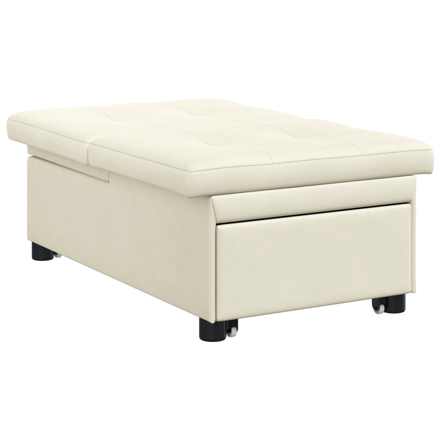 3-in-1 Uittrekbaar Sofa Bed in Crème Velours