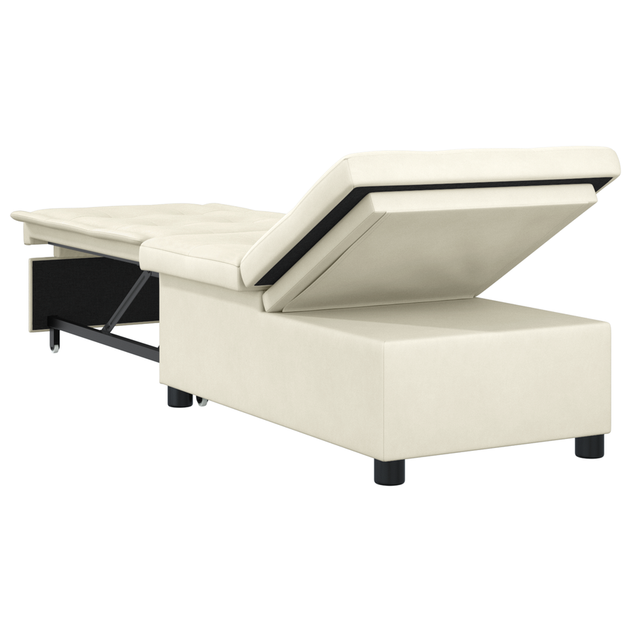 3-in-1 Uittrekbaar Sofa Bed in Crème Velours