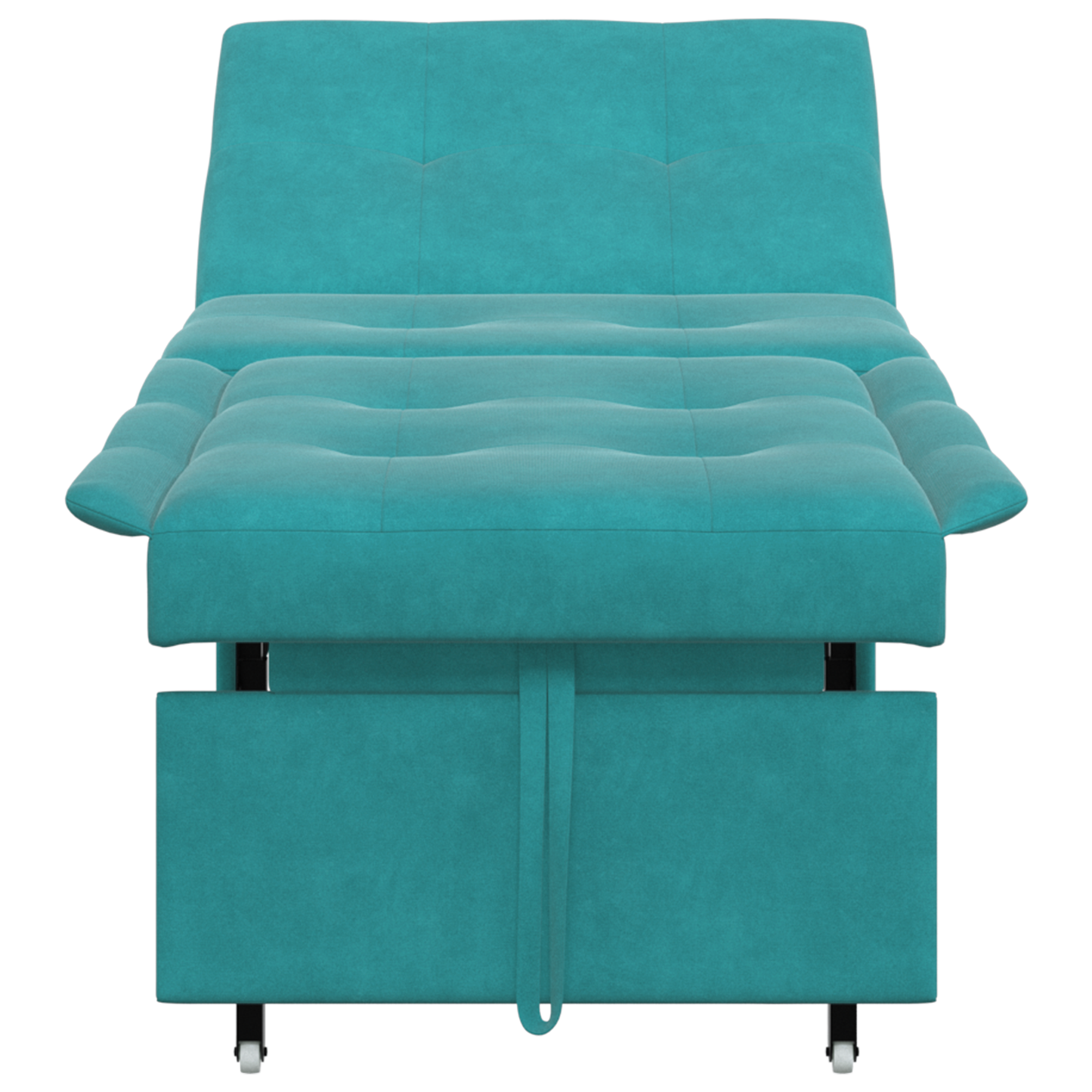 Slaapbank 3-in-1 Uittrekbaar Turquoise Fluweel