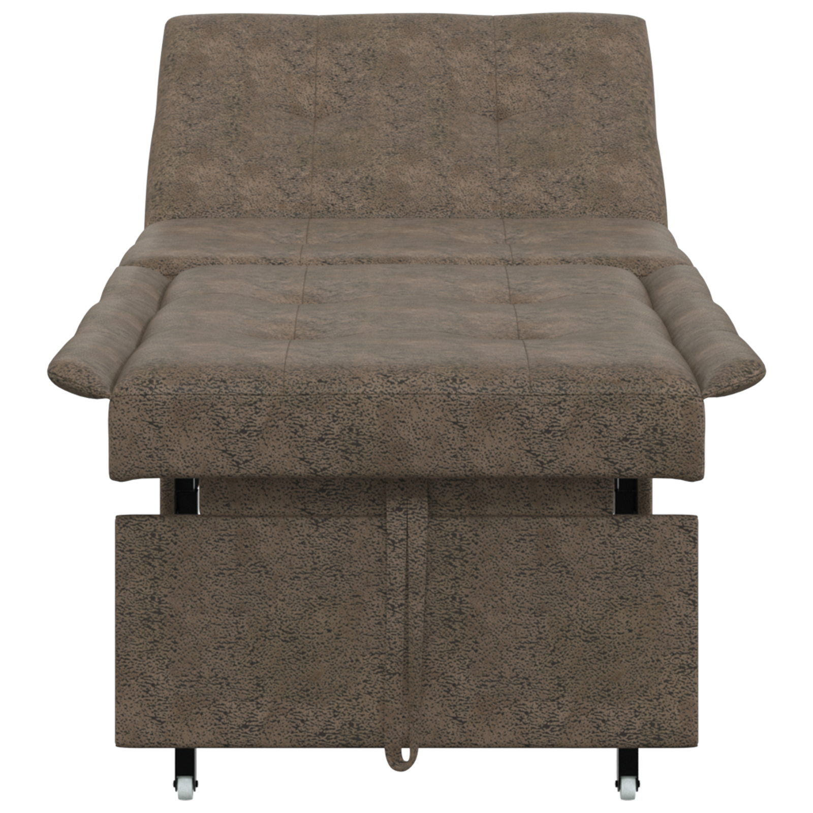 3-in-1 Uittrekbaar Sofa Bed in Legergroen Faux Suede