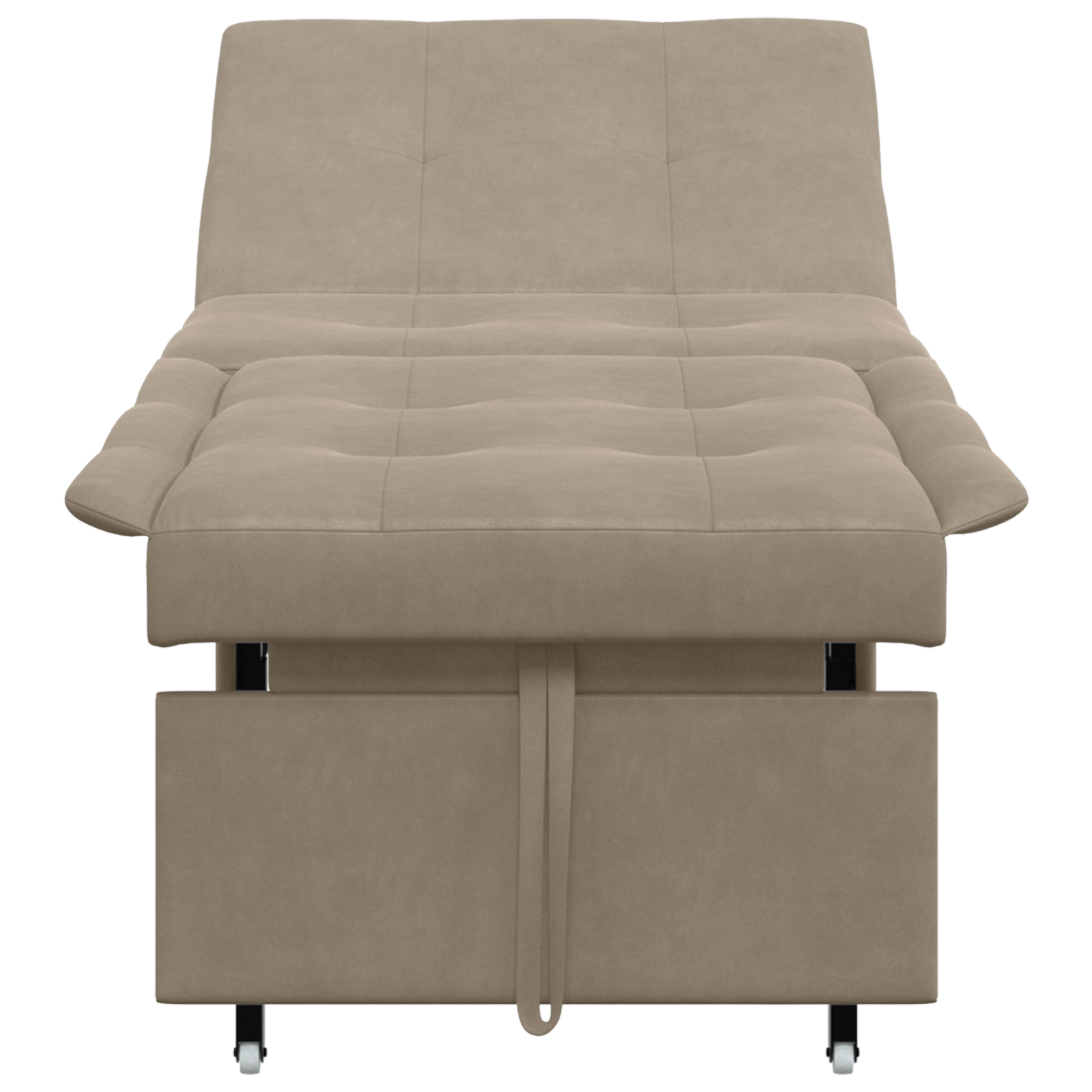 Slaapbank 3-in-1 Uittrekbaar Ontwerp Taupe Stof
