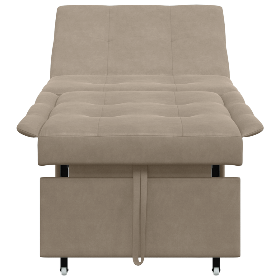 Slaapbank 3-in-1 Uittrekbaar Ontwerp Taupe Stof