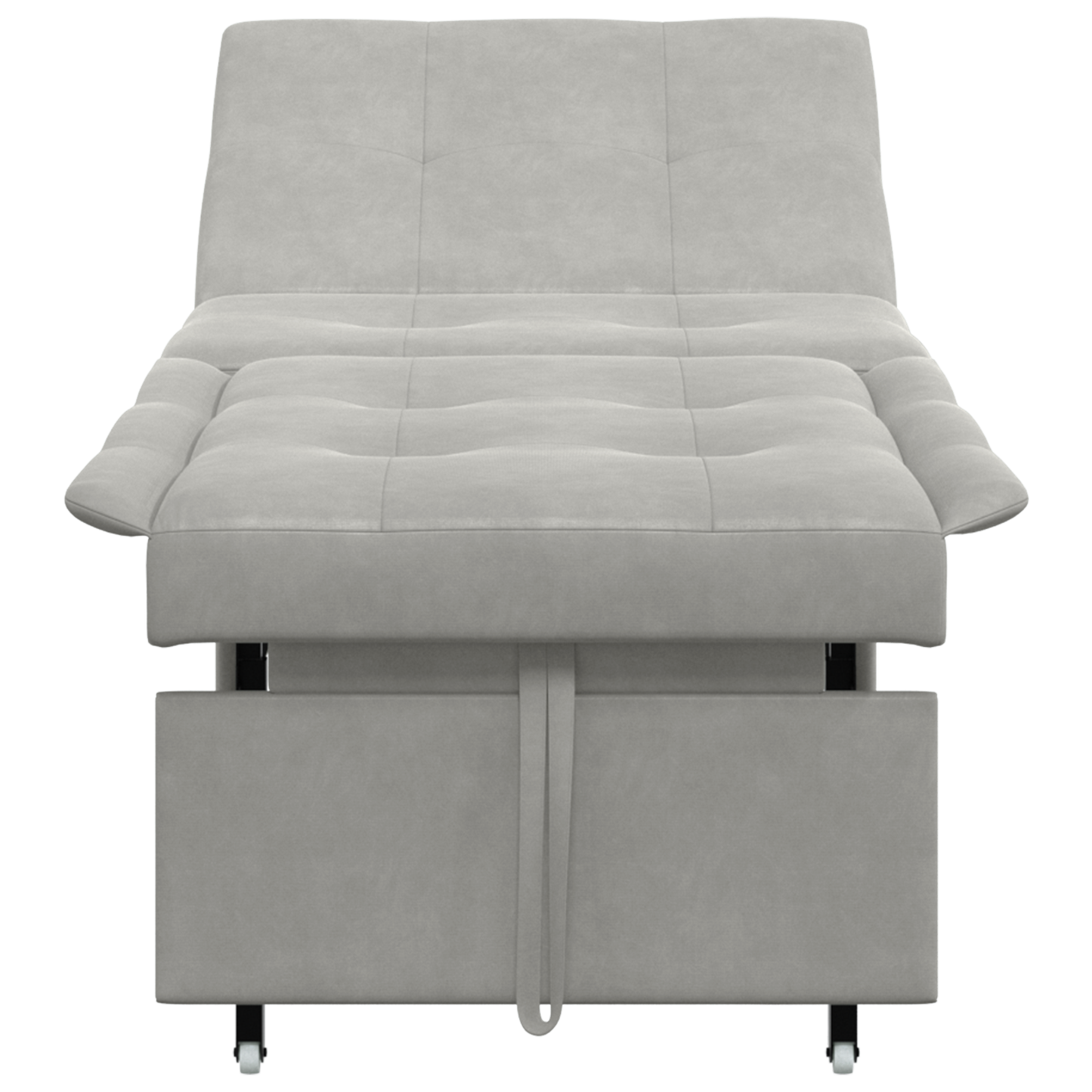 Sofa Bed 3-in-1 Uittrekbare Ontwerp Lichtgrijze Stof