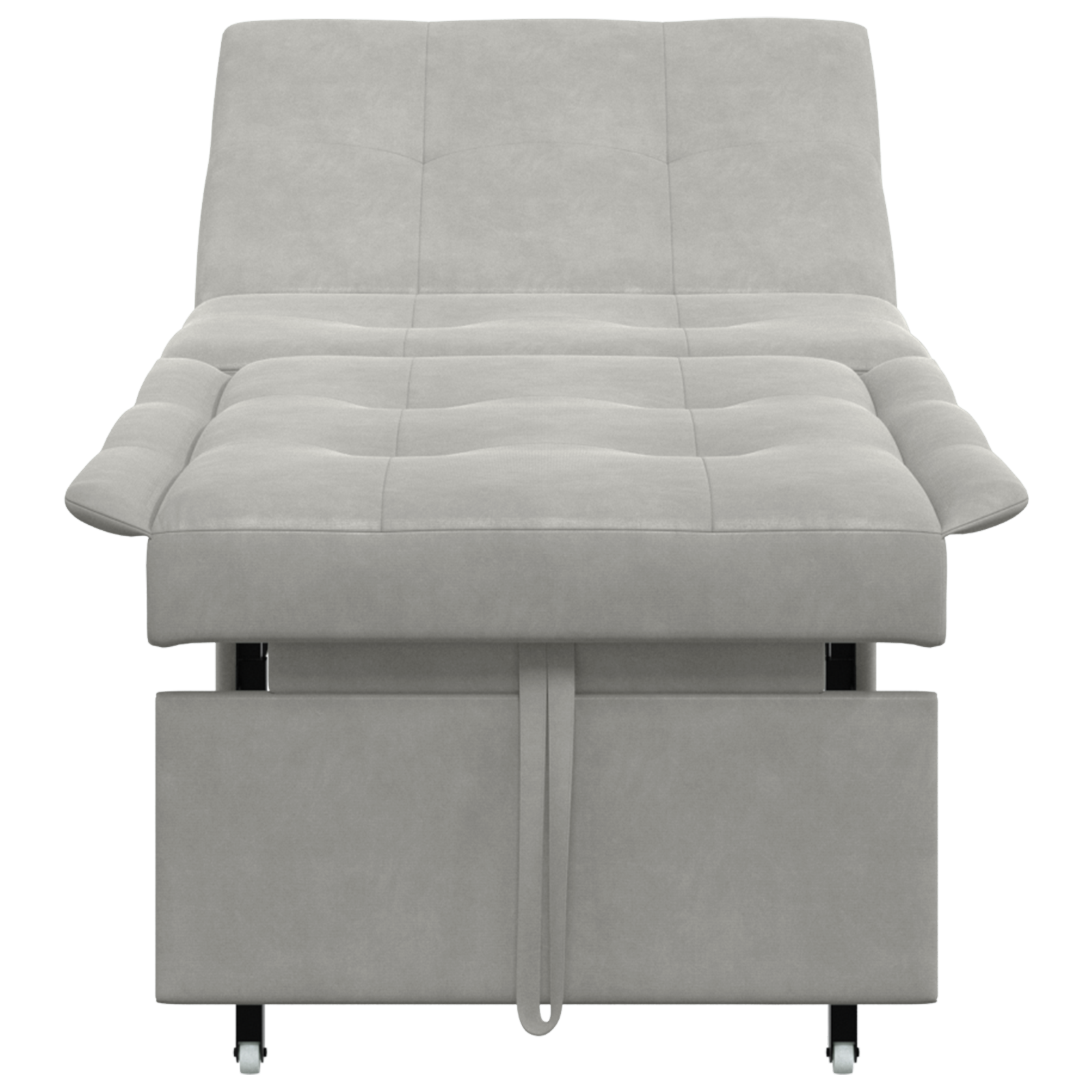 Sofa Bed 3-in-1 Uittrekbare Ontwerp Lichtgrijze Stof