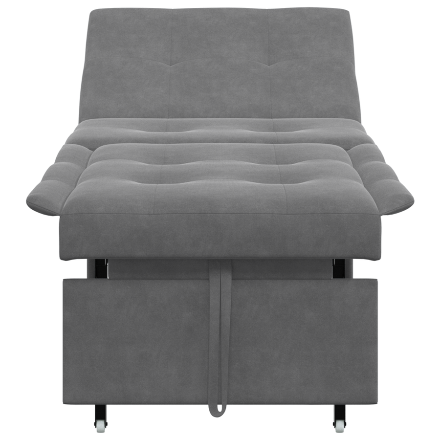 Sofa Bed met wiel Donkergrijs 194 x 50 x 82 cm