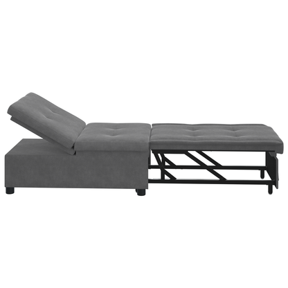 Sofa Bed met wiel Donkergrijs 194 x 50 x 82 cm