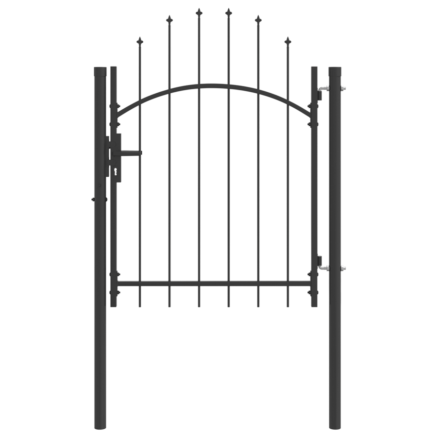 Tuinpoort met slot Grijs 100 x 100 cm Staal