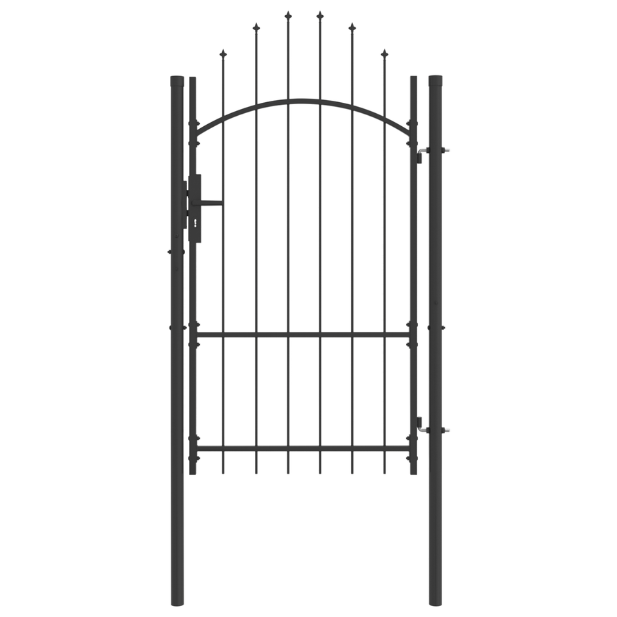 Tuinpoort met slot Grijs 170 x 100 cm 100 x 175 cm Staal