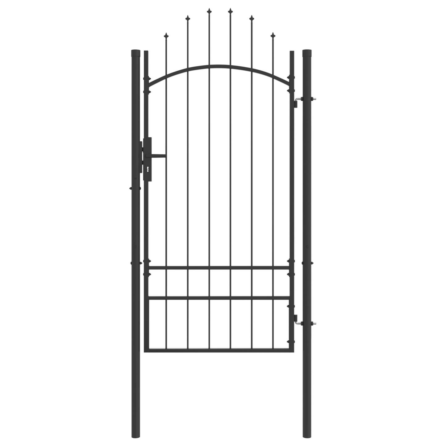 Tuinpoort met slot Grijs 200 x 100 cm 100 x 200 cm Staal