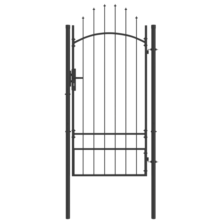 Tuinpoort met slot Grijs 200 x 100 cm 100 x 200 cm Staal