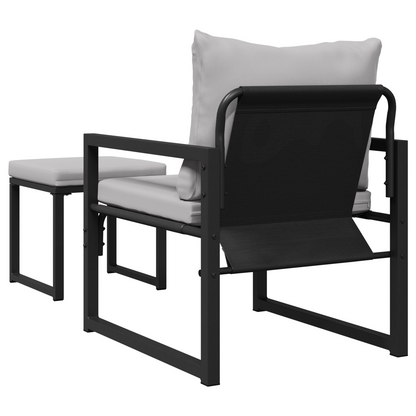 Tuin Sofa Set 4 pcs Zwart 61 x 72,5 x 71 cm Staal
