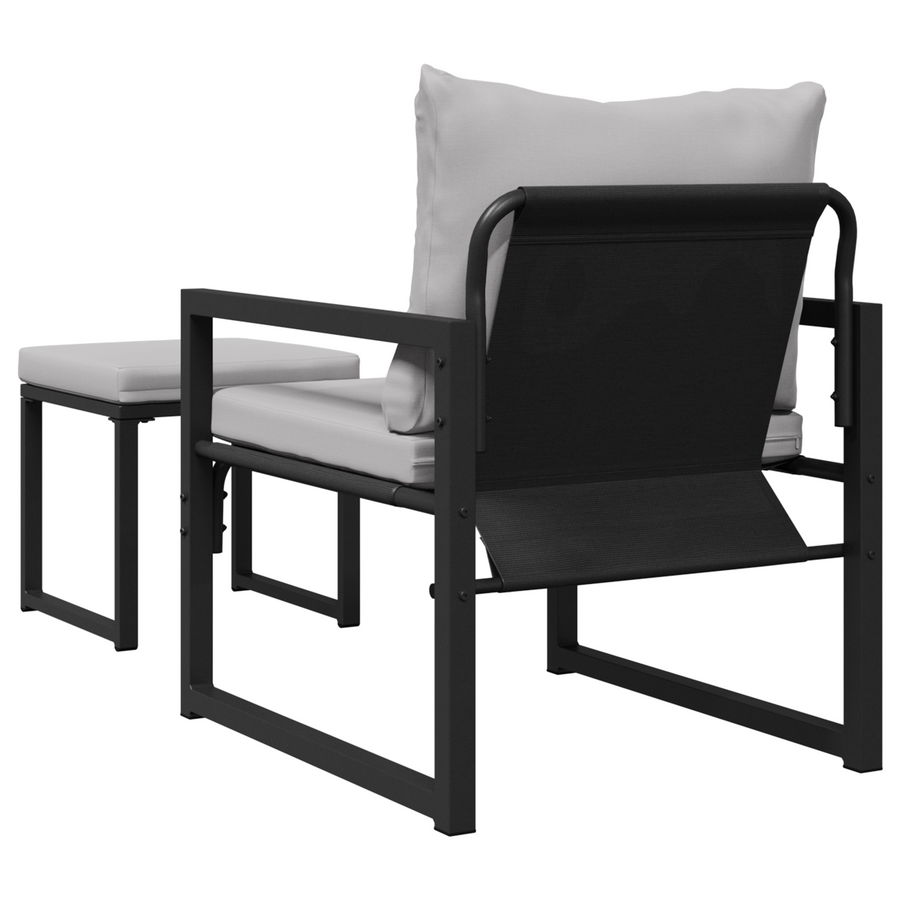 Tuin Sofa Set 4 pcs Zwart 61 x 72,5 x 71 cm Staal