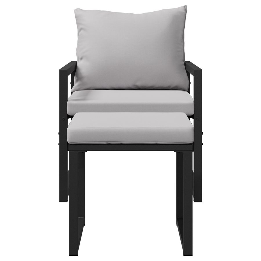 Tuin Sofa Set 4 pcs Zwart 61 x 72,5 x 71 cm Staal