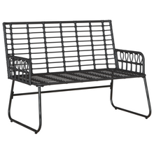 Tuinbank Zwart, Antraciet 113 x 69 x 83 cm Poly riet, staal