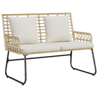 Tuinbank poly rattan 113x69x83 cm zwart antraciet