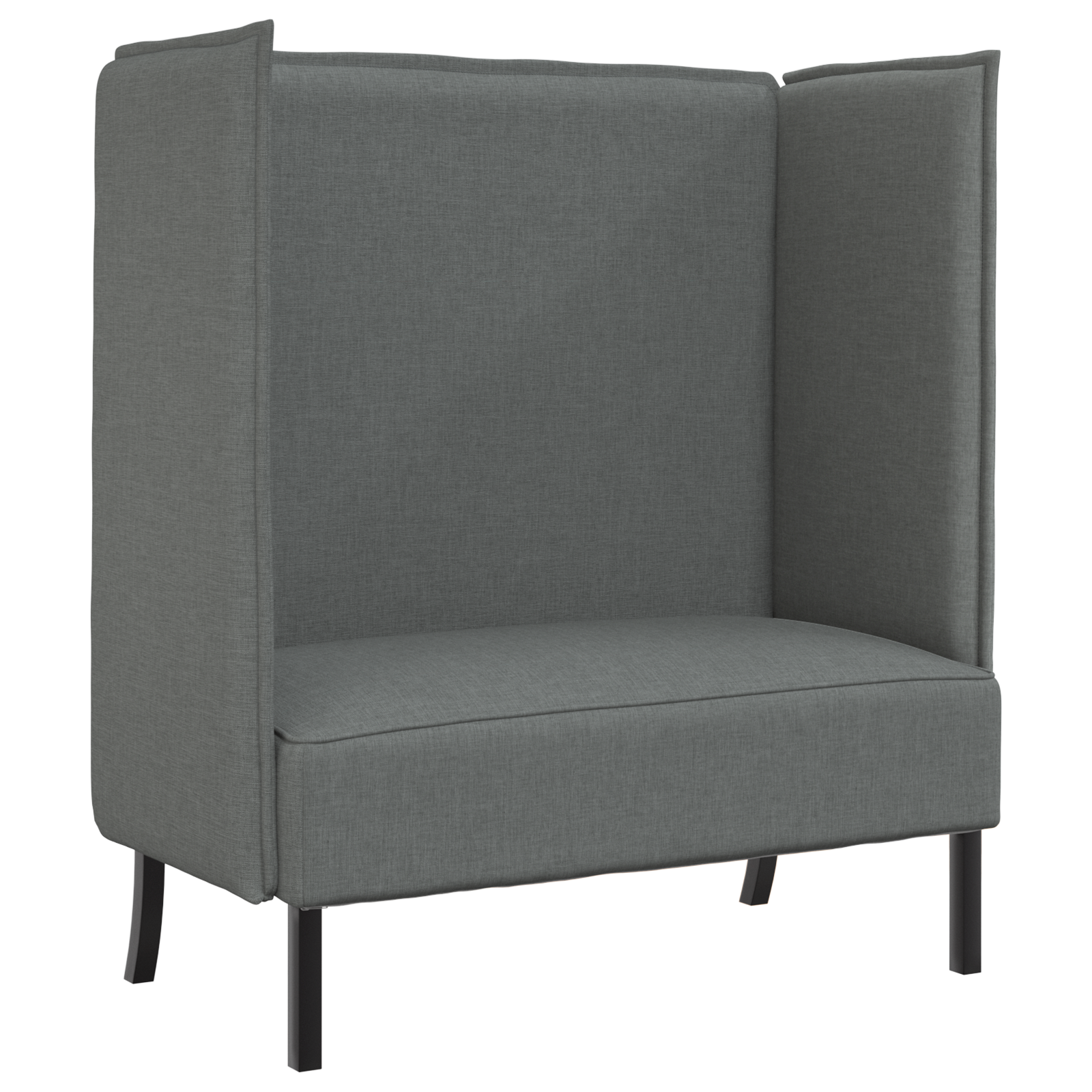 Hoge Rugbank Donkergrijs 109x56x121 cm Stoffen