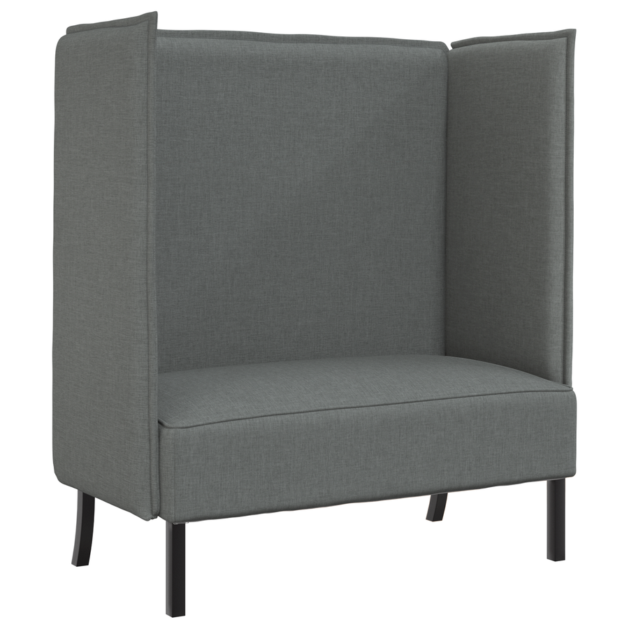 Hoge Rugbank Donkergrijs 109x56x121 cm Stoffen