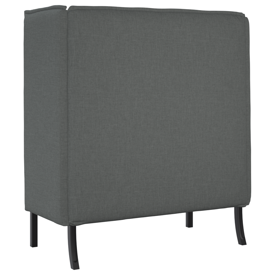 Hoge Rugbank Donkergrijs 109x56x121 cm Stoffen