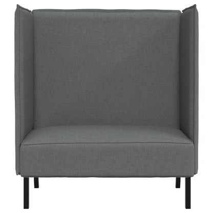 Hoge Rugbank Donkergrijs 109x56x121 cm Stoffen