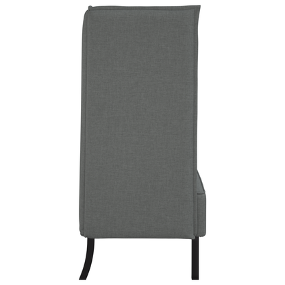 Hoge Rugbank Donkergrijs 109x56x121 cm Stoffen