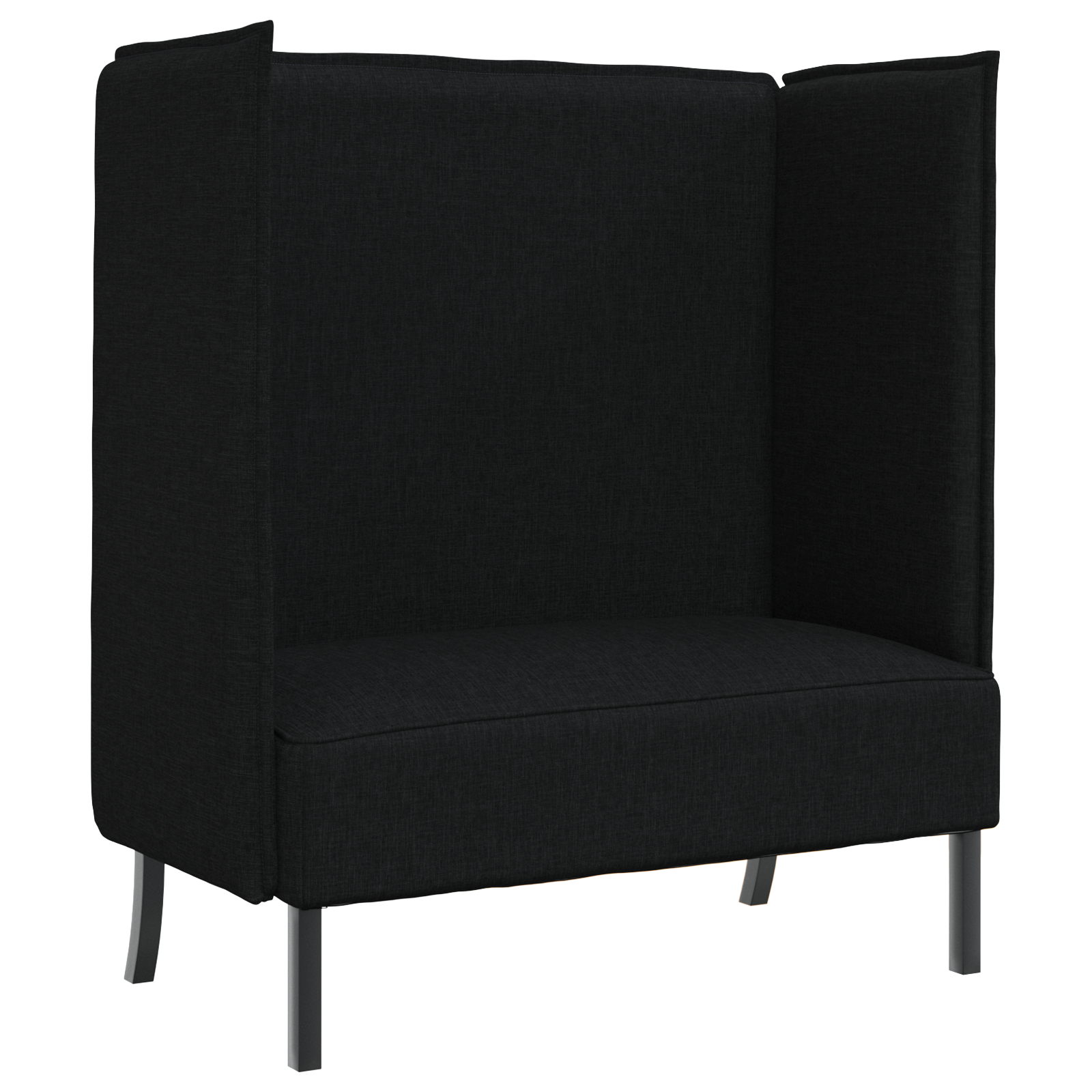 Hoge Rugbank Zwart 109x56x121 cm Stof